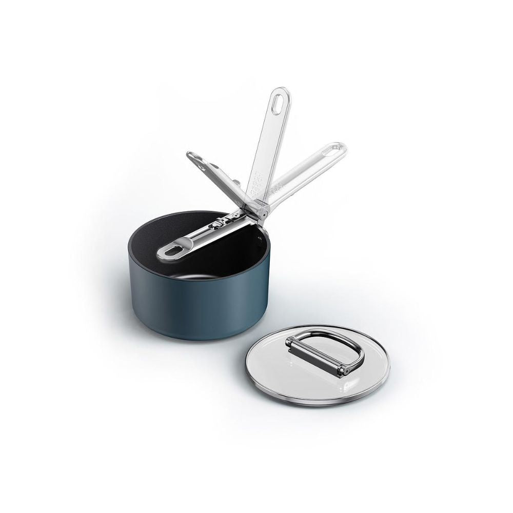 Joseph Joseph Space Folding Handle Ceramic Non-stick 15cm Blue Saucepan & Lid