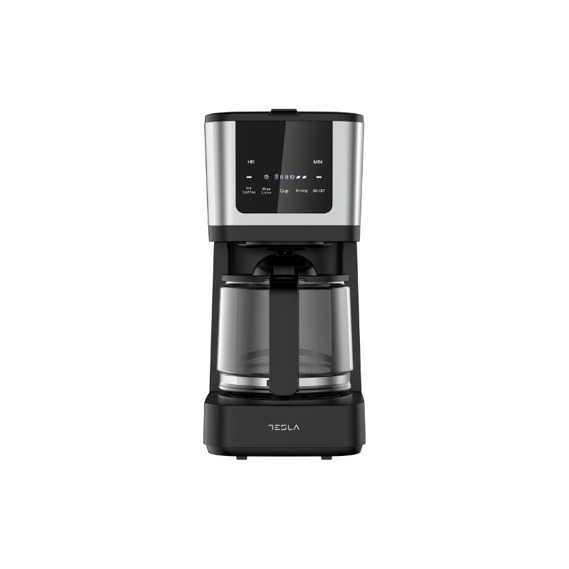Tesla Filter coffee machine 900W, 1.25L, Black Inox + Black Travel jar Jar - CMF200BX