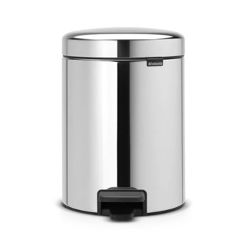 Brabantia Pedal Bin newIcon 5L Plastic Inner Bucket Brilliant Steel