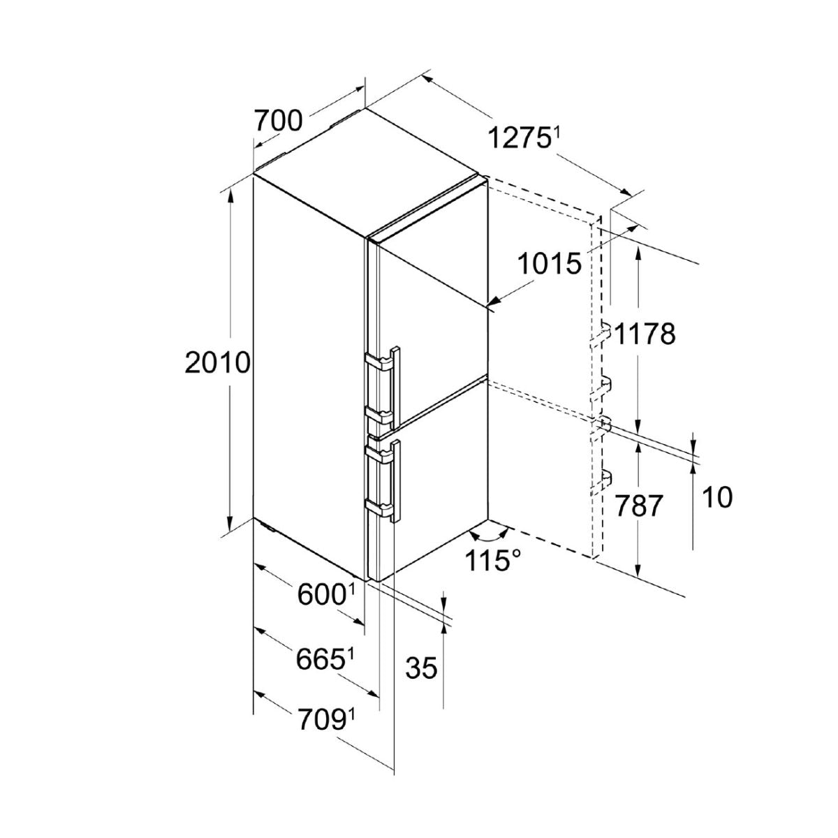 Liebherr CNef 5735 Comfort NoFrost - Fridge-freezer with NoFrost