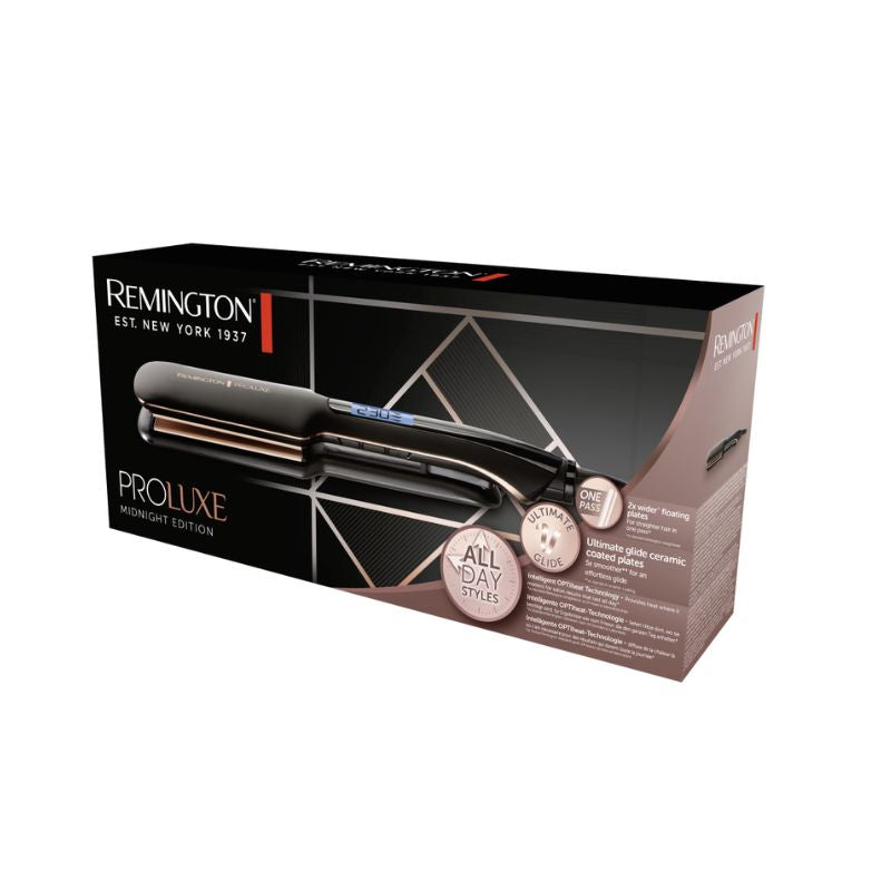 Remington Proluxe Midnight Wide Plate Hair Straightener S9150B