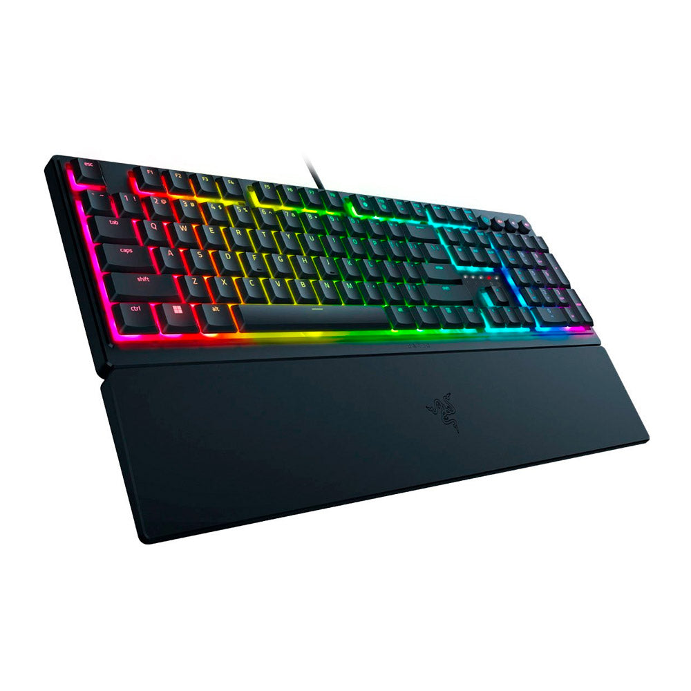 Razer - Ornata V3 Full-Size Wired Mecha-Membrane Gaming Keyboard with Chroma RGB Backlighting - Black