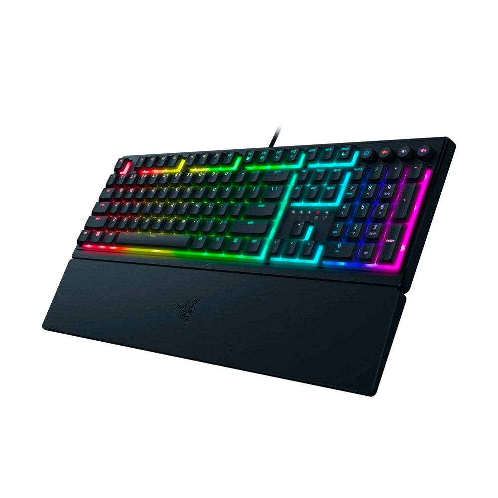 Razer - Ornata V3 Full-Size Wired Mecha-Membrane Gaming Keyboard with Chroma RGB Backlighting - Black