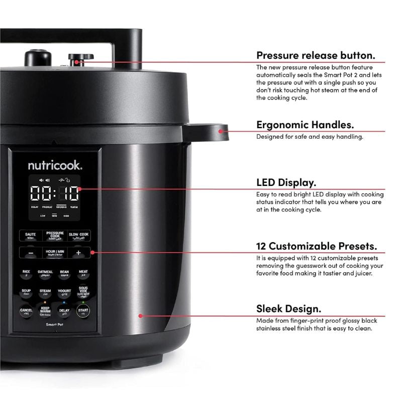 Nutricook Smart Pot 2 - Stainless Steel Pot 6L