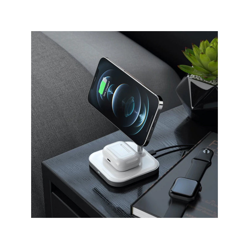 Satechi - 2-In-1 Magnetic Wirelesss Charger Stand - Space Gray