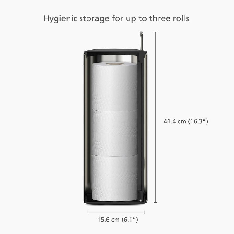 Joseph Joseph Easystore™ Luxe Stainless-steel Concealed Toilet Roll Holder