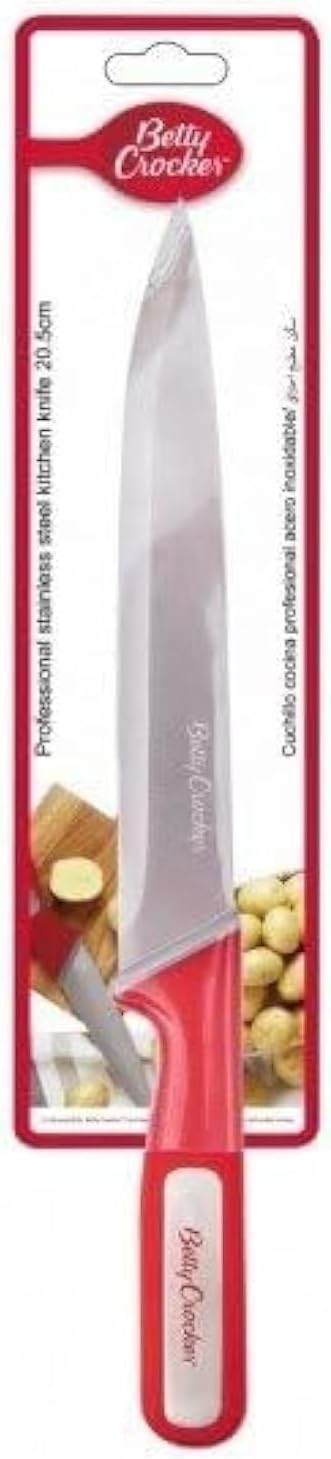 Betty Crocker Stainless Steel Carving Knife (20.5CM) Red