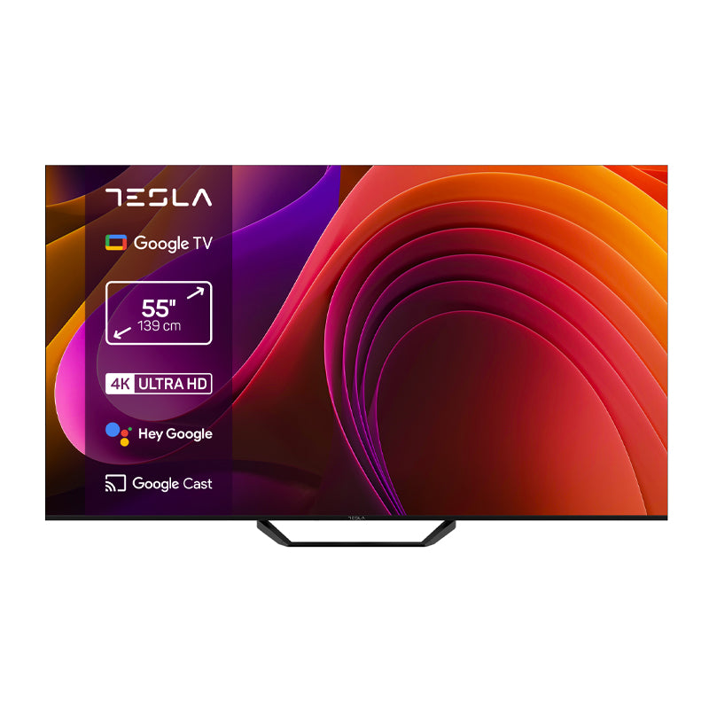 Tesla TV Series 6 - 55" E655 4K UHD Smart OS Google TV , Black