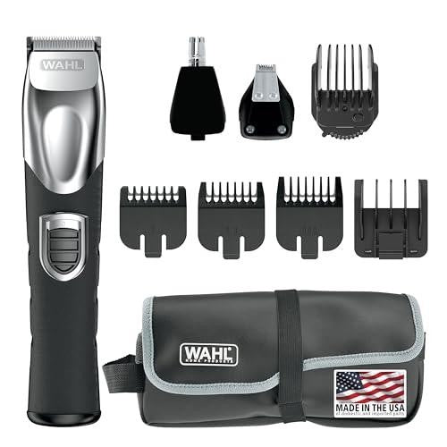Wahl, Deluxe Travel Kit Trimmer, Cordless Hair Trimmer with Stainless Steel Blades, Included 10 accessories