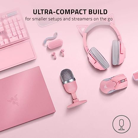 Razer Seiren Mini-Ultra Compact Condenser Microphone-Frml Packing Pink