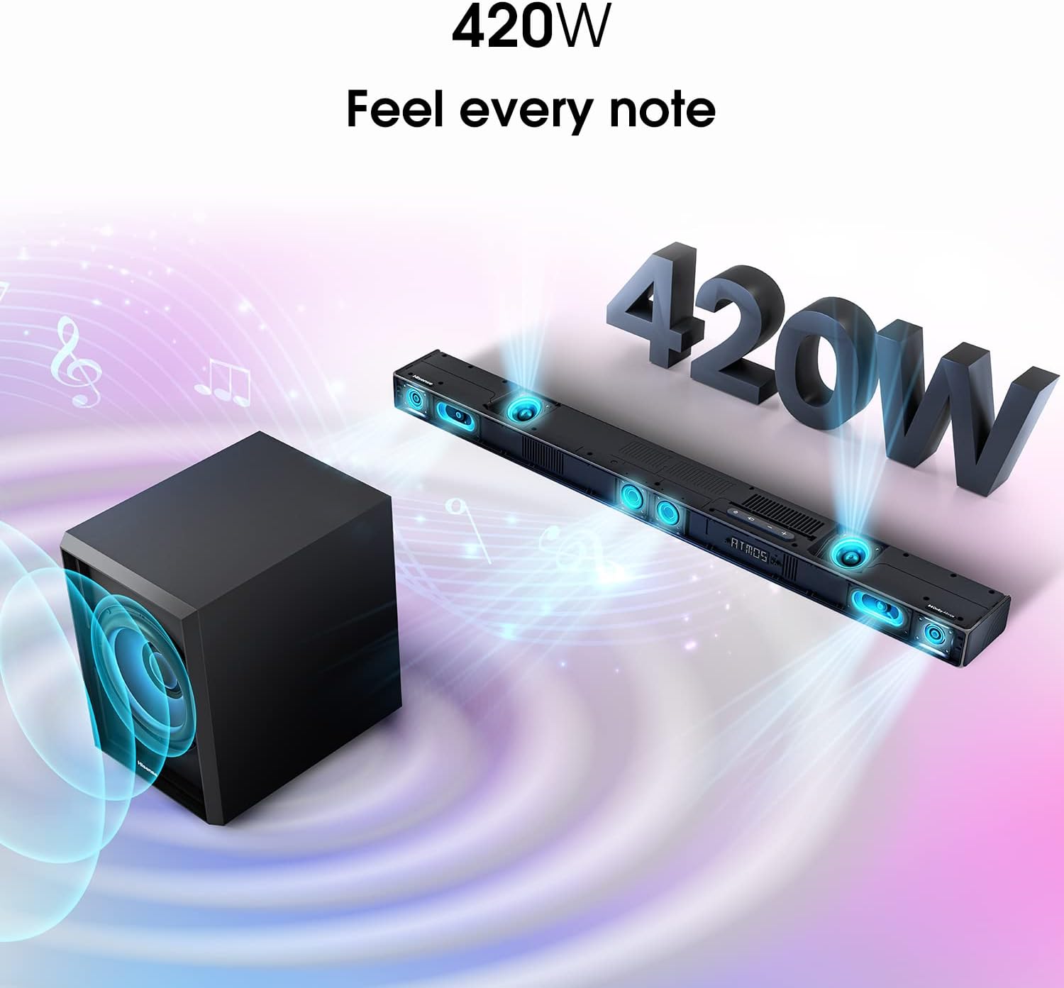 Hisense U3120G 3.1.2ch Premium Sound Bar with Wireless Subwoofer