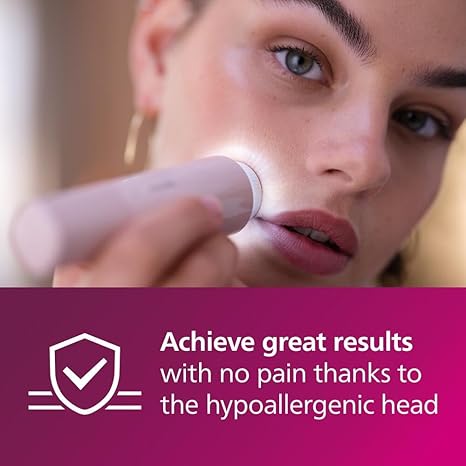 Philips Facial Hair Remover 5000 Series, Personal Groomer for Women, Cordless and Compact, with Hypoallergenic Head, Gentle and Quick Facial Hair Removal, Easy Touch-Ups, Model BRR454/00