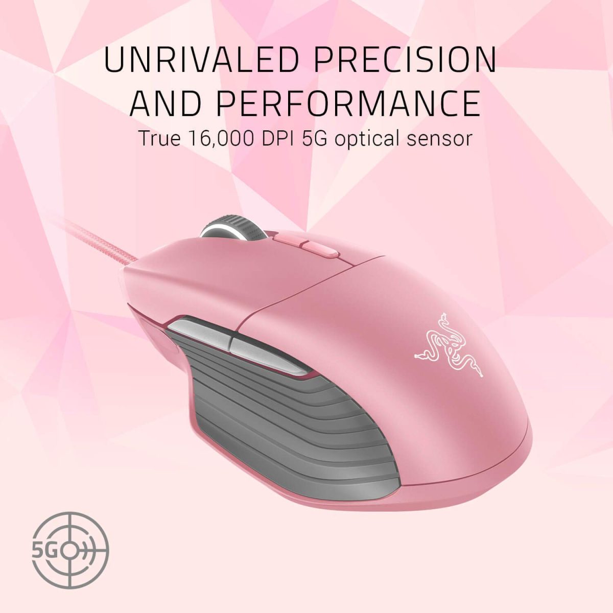 Razer Basilisk Gaming Mouse - Quartz Pink