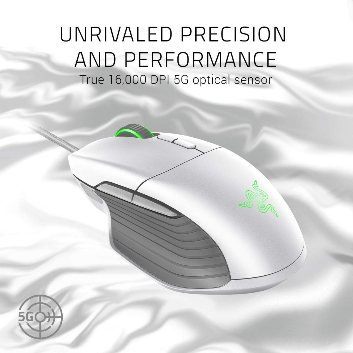 Razer Basilisk Gaming Mouse - Mercury White