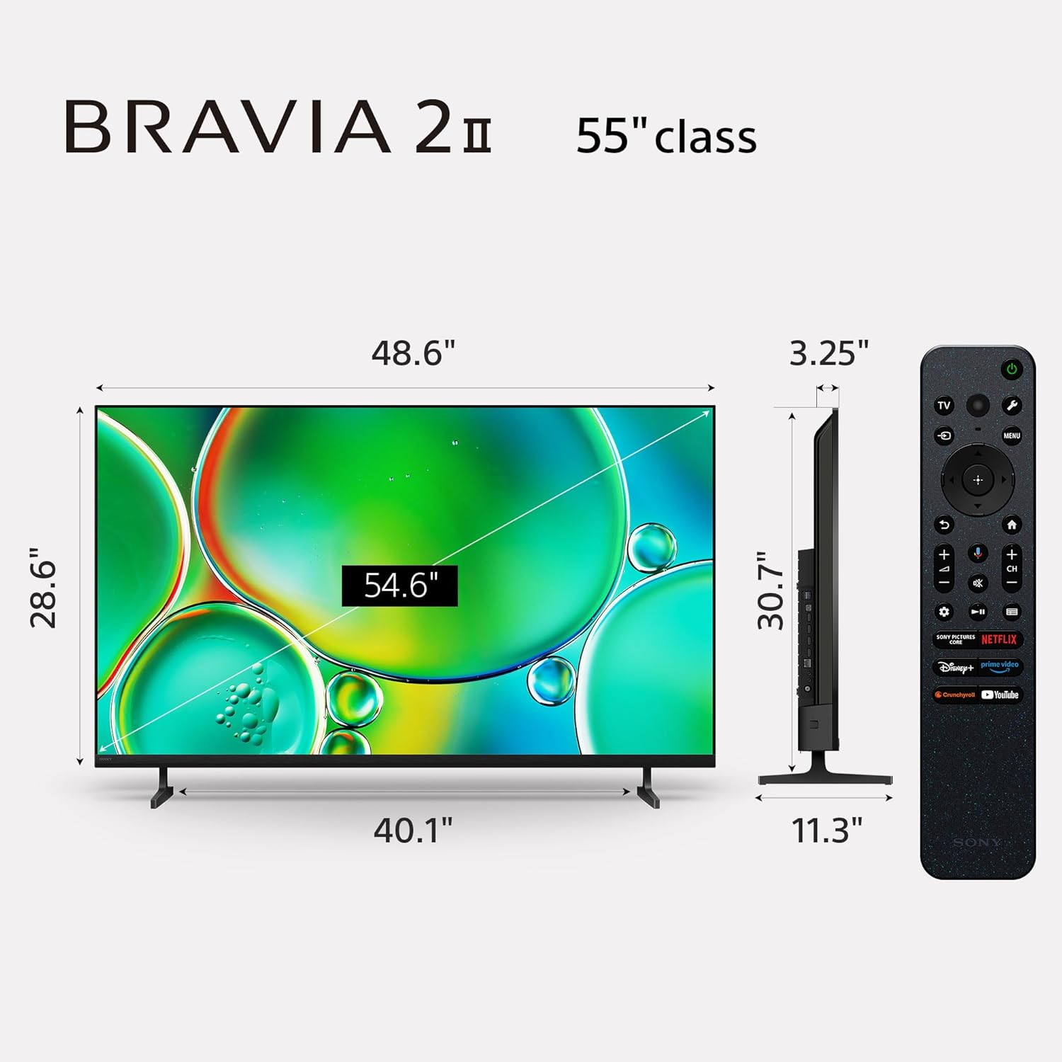 Sony BRAVIA 2 II 50 Inch 4K Ultra HD LED Smart TV with Google TV and Exclusive Features for PlayStation®5 - 2025 Model