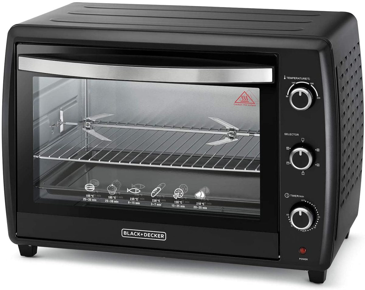 Black & Decker 70L Double Glass Multifunction Toaster Oven With Rotisserie For Toasting/ Baking/ Broiling