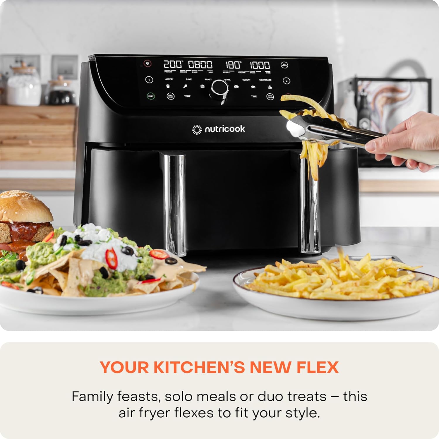 Nutricook Air Fryer Duo 2 FlexzoneNC-AFD285 8.5L (8 people)