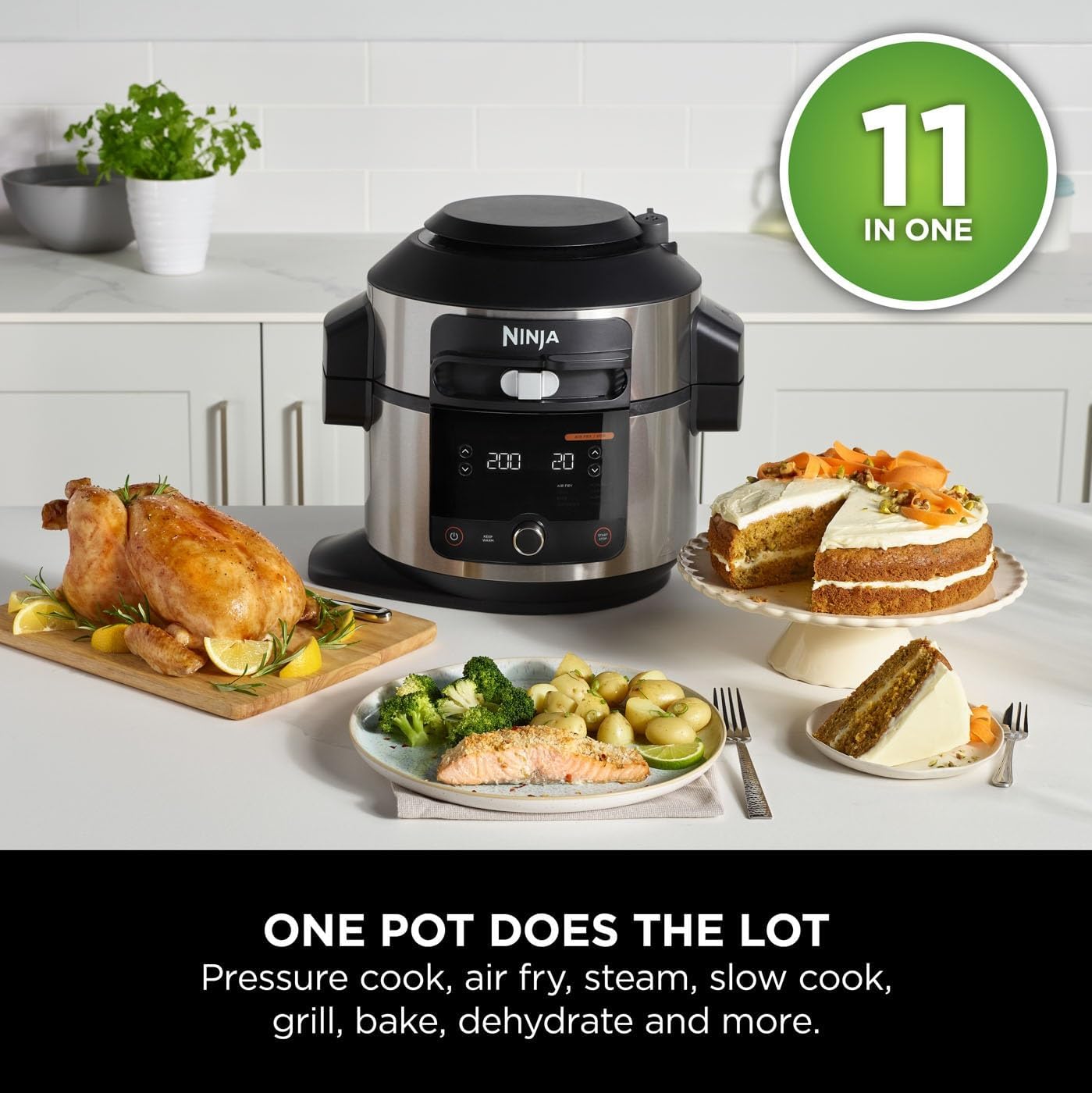 Ninja 11-in-1 SmartLid Multi-Cooker 1460W 6 Litres