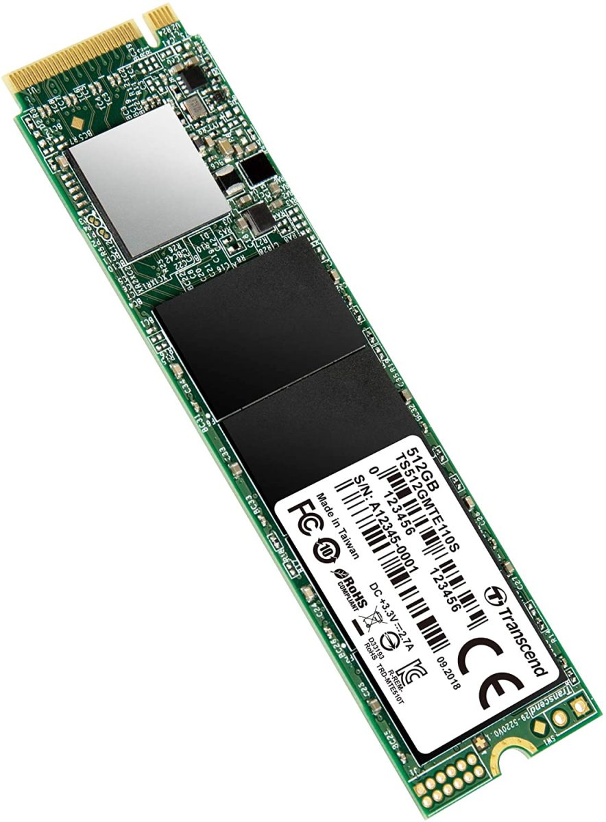Transcend 512GB Nvme PCIe Gen3 X4 MTE110S M.2 SSD Solid State Drive TS512GMTE110S