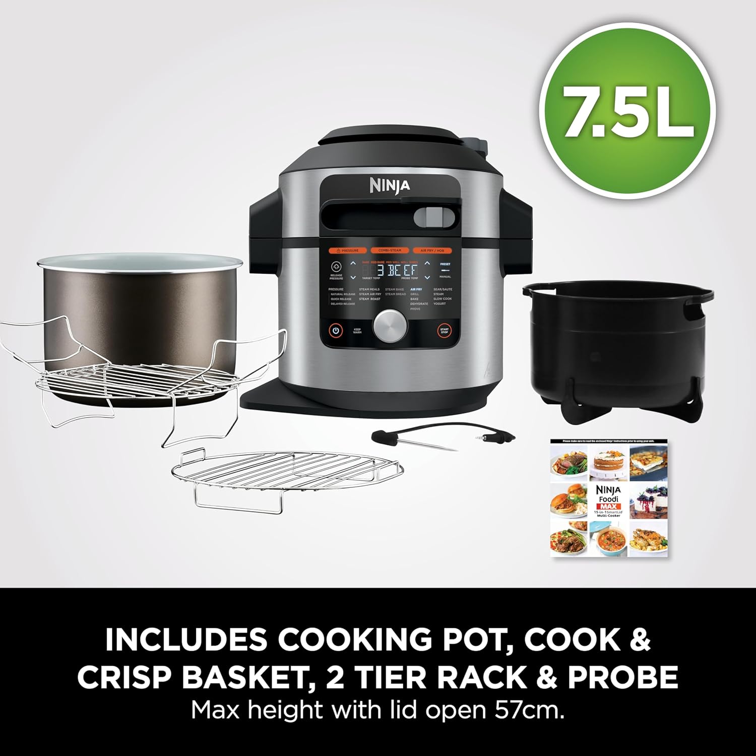 Ninja Multi-Cooker 15-in-1 SmartLid 7.5L with Digital