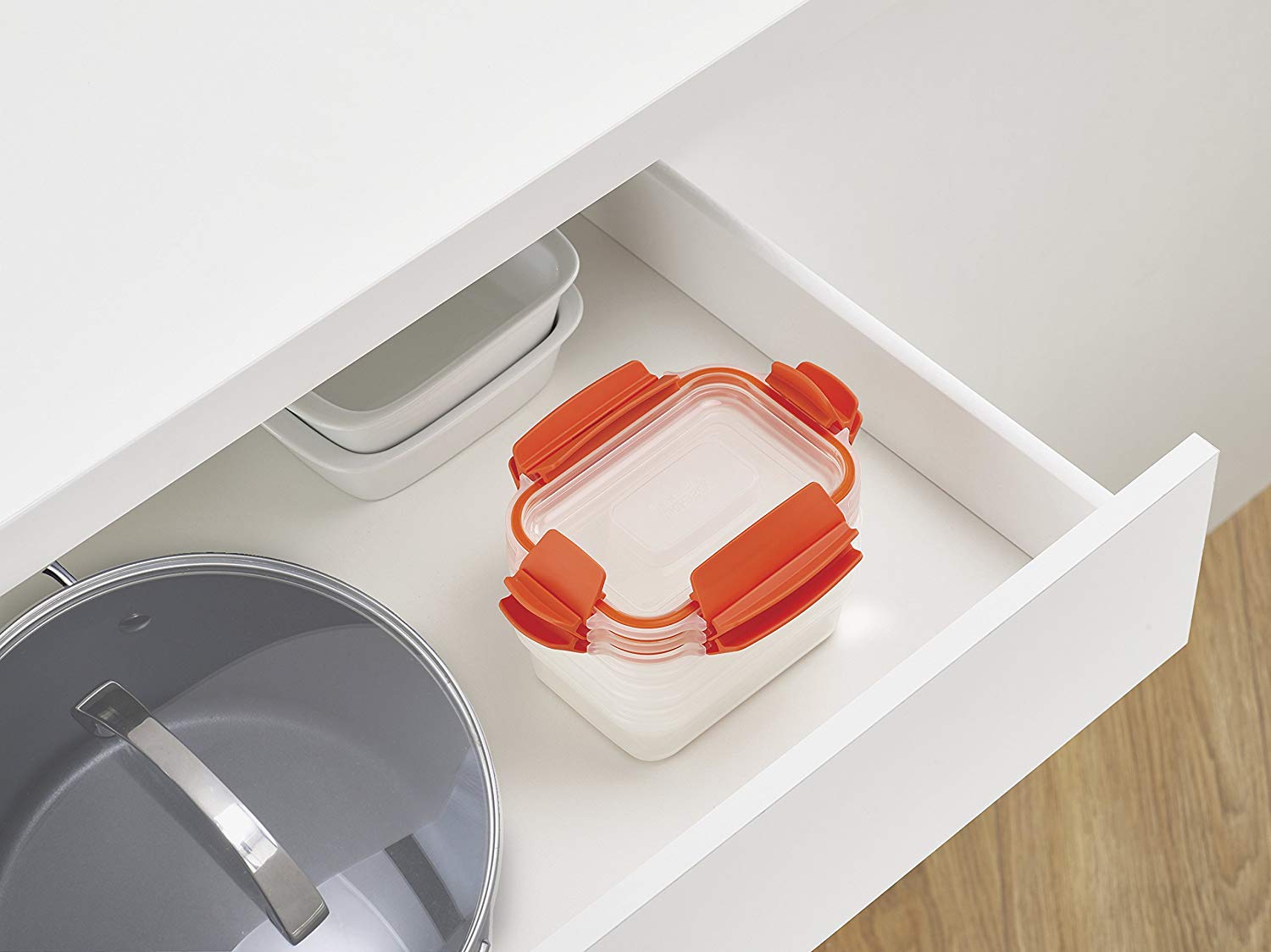 Joseph Joseph Nest Lock 3-Piece Storage Container Set (3 x 540ml) - Orange