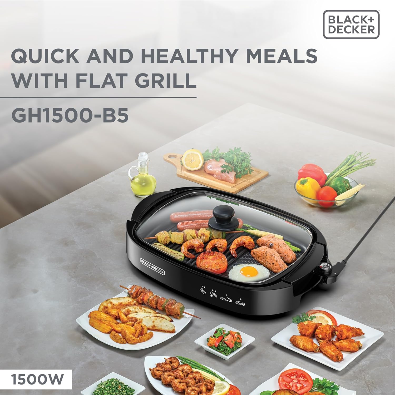 Black & Decker Electric Health Grill, 1500W