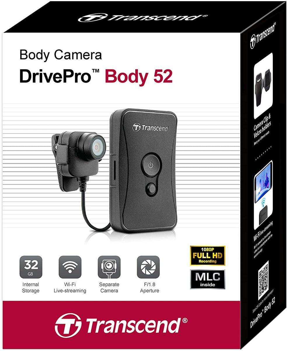 Transcend 32GB Drive Pro 52 Body Surveillance Camera ,Black