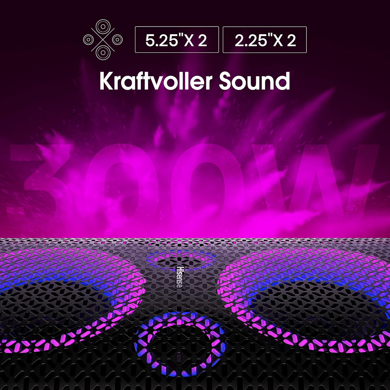 Hisense HP 110 Party Rocker One Plus Portable Party Speaker with Karaoke Mode