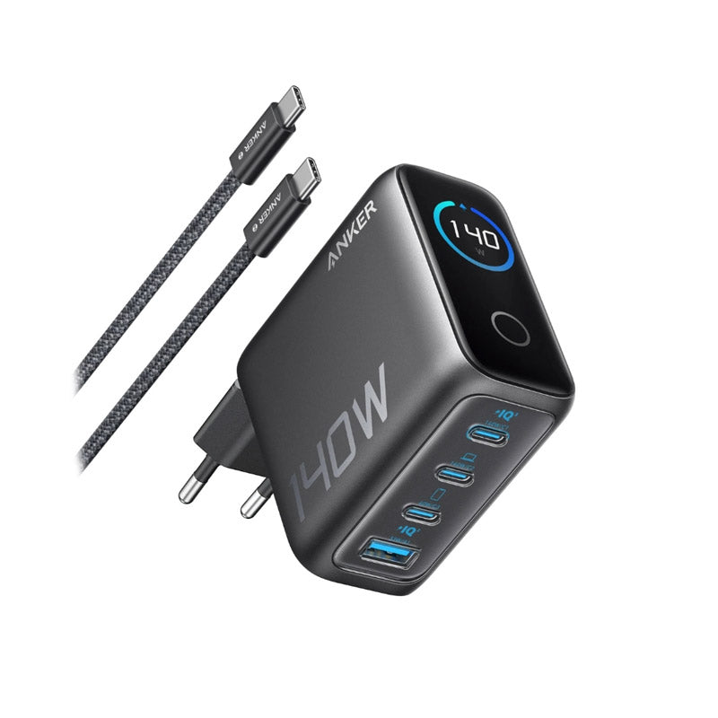 Anker Laptop Charger (140W, 4-Port, PD 3.1) with USB-C Cable