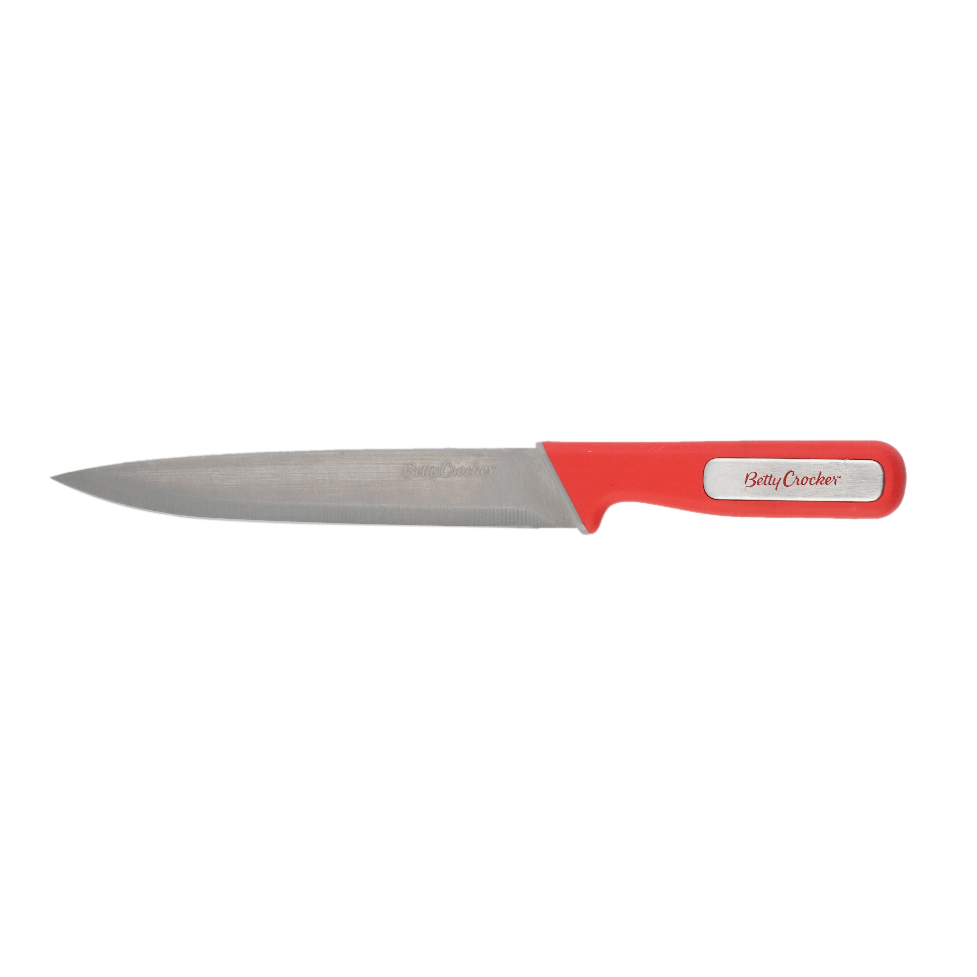 Betty Crocker Stainless Steel Carving Knife (20.5CM) Red