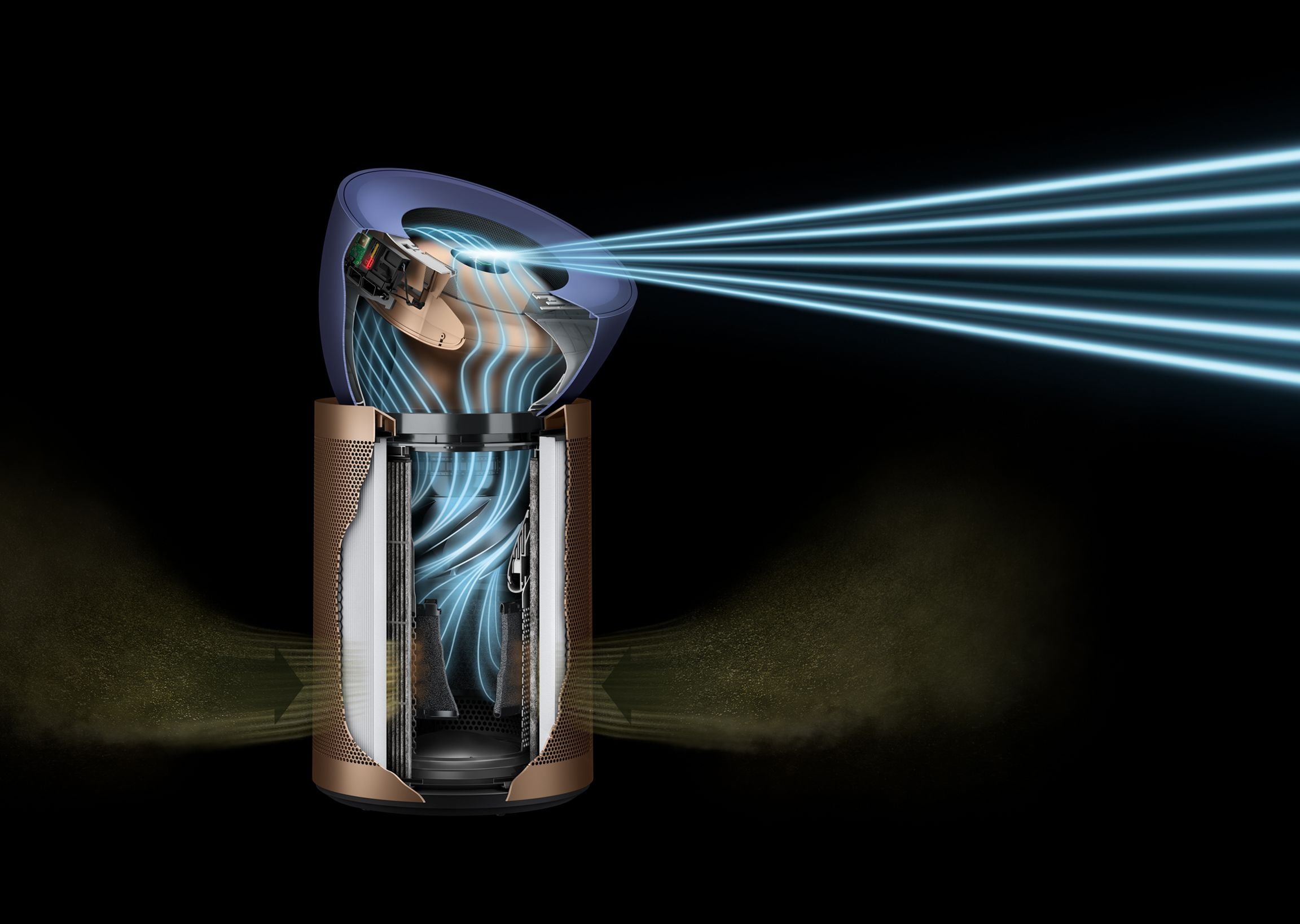 Dyson Purifier Big+Quiet Formaldehyde BP04 (Prussian Blue/Gold)