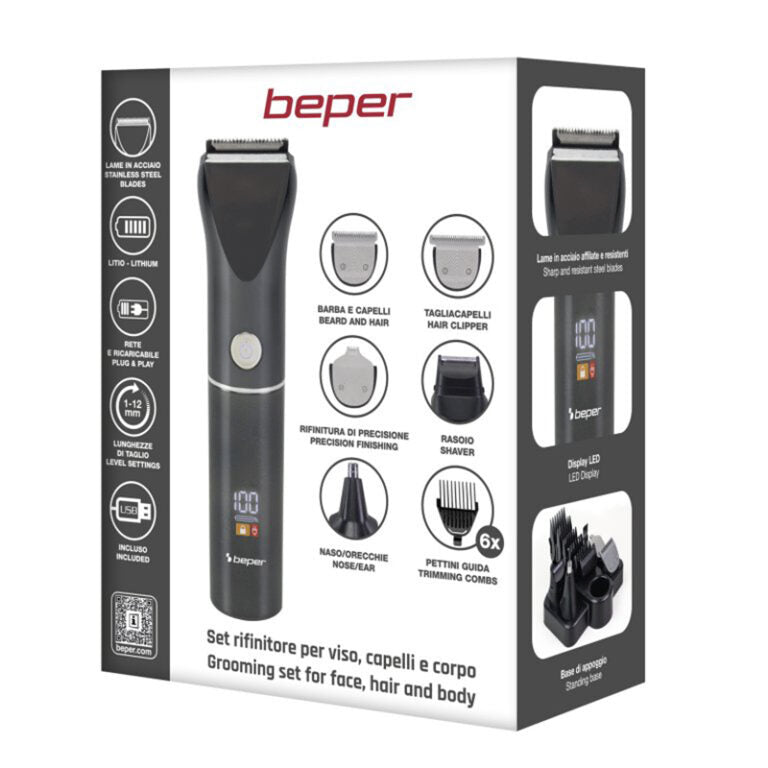 Beper Trimmer set for face, hair and body TrimX 12