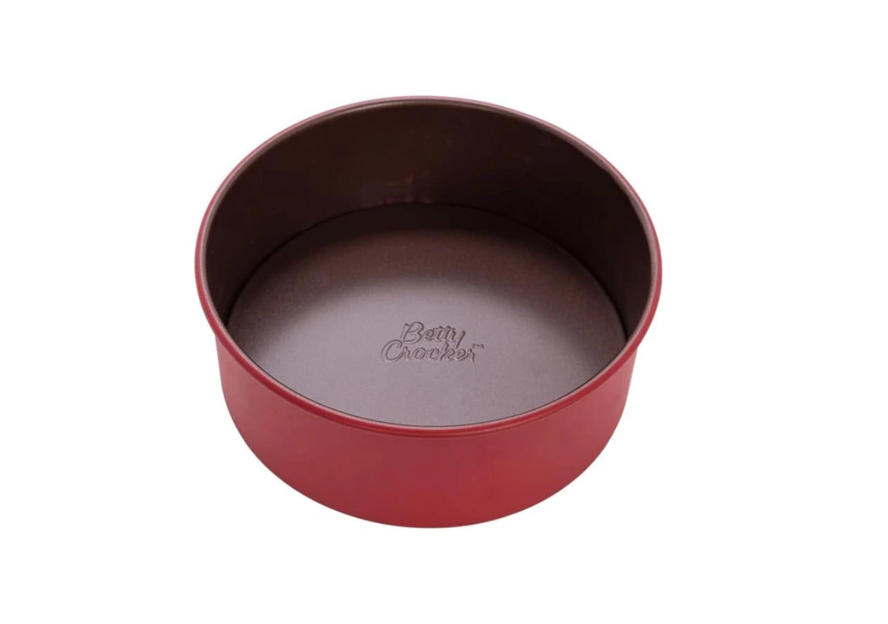 Betty Crocker 0.9 mm Round Pan with Loose Base, 21.5 cm x 7.8 cm Size, Red