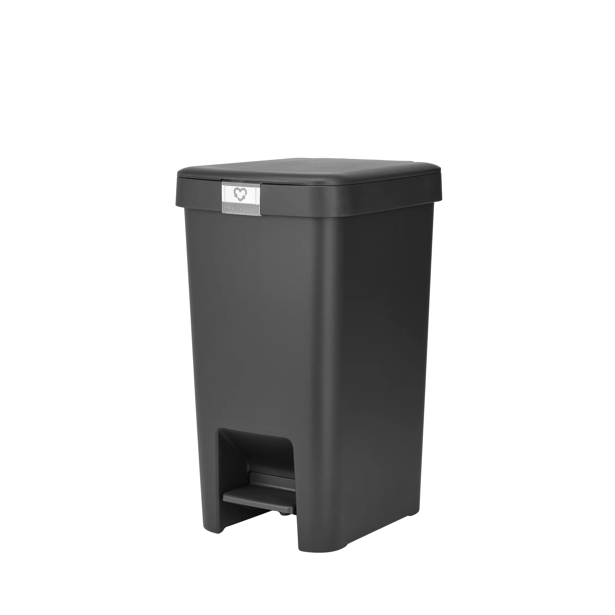 Brabantia StepUp Pedal Bin from Recycled Plastic -25 Liters, Dark Grey