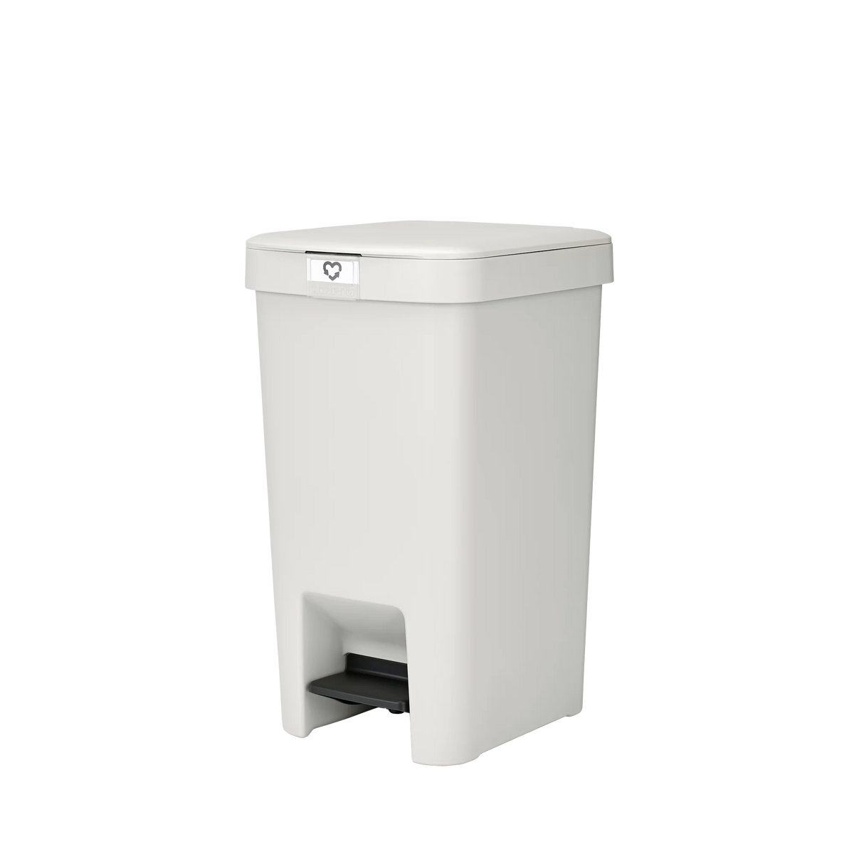 Brabantia StepUp Pedal Bin from Recycled Plastic - 16 Liters, Light Grey