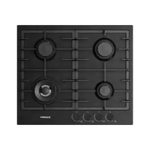 FRANCE FG604VTGL 60 CM TOP, 3+1 TB, CAST IRON , BLACK MATT+SAFETY