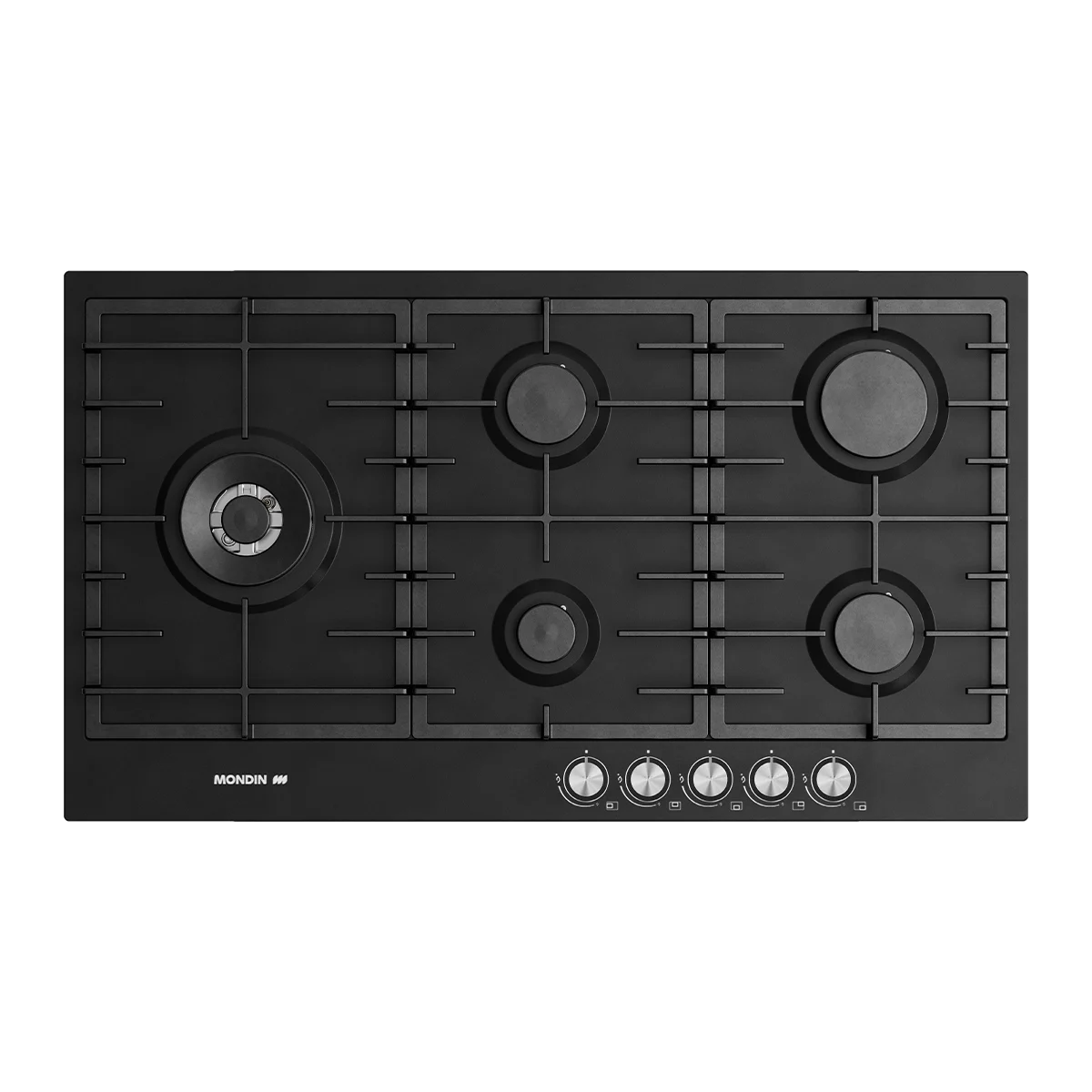 FRANCE FG905VPGL 90 CM , FLAT, 5 BURNERS, CAST IRON BLACK MATT, SAFETY