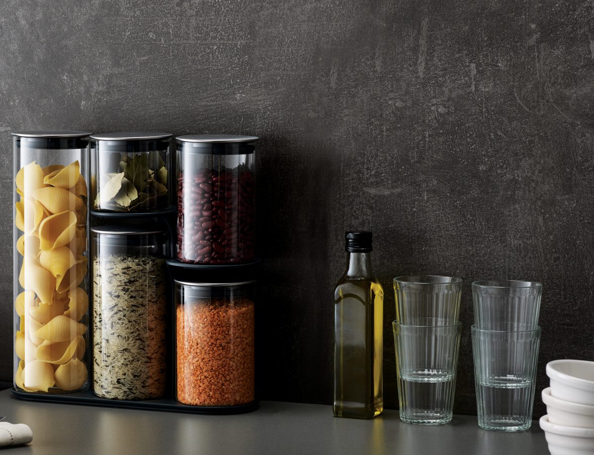 Joseph Joseph Podium 100 5 PCS Glass Storage Jar Set W/Stand