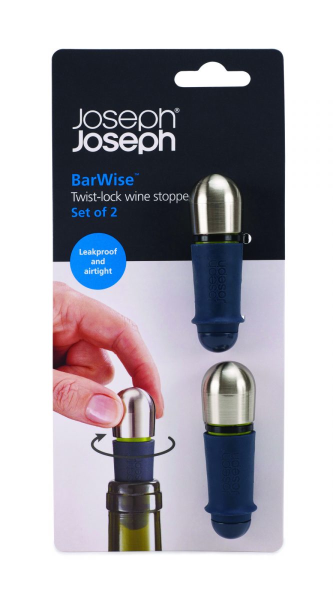 Joseph Joseph Barwise Twist-Lock Wine Stoppers Set Of 2
