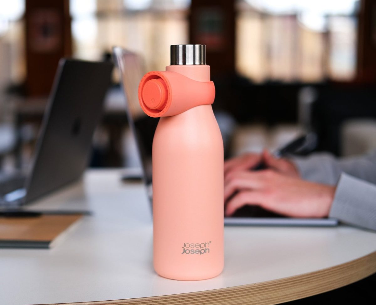 Joseph Joseph Loop™ 500ml Stainless-steel Vacuum Insulated Water Bottle Coral