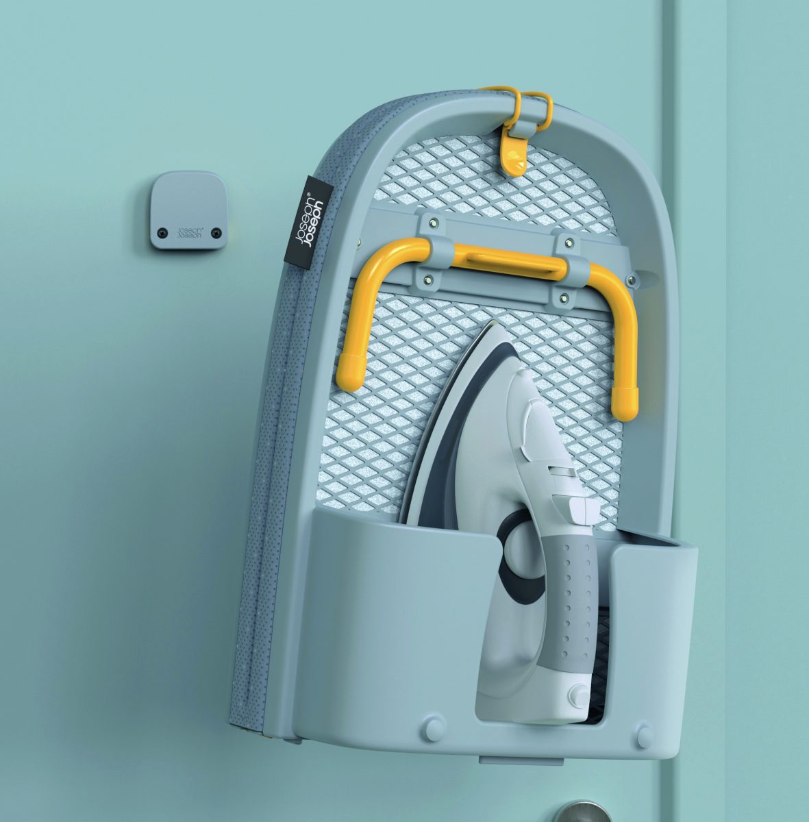 Joseph Joseph Pocket Plus Folding Ironing Board with Advanced Cover Grey Yellow