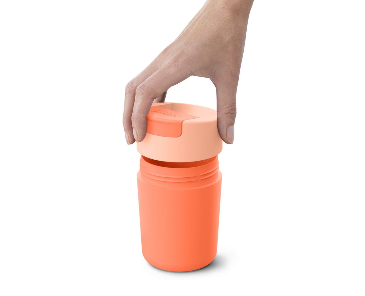 Joseph Joseph Sipp™ Travel Mug with Hygienic Lid 340ml Coral