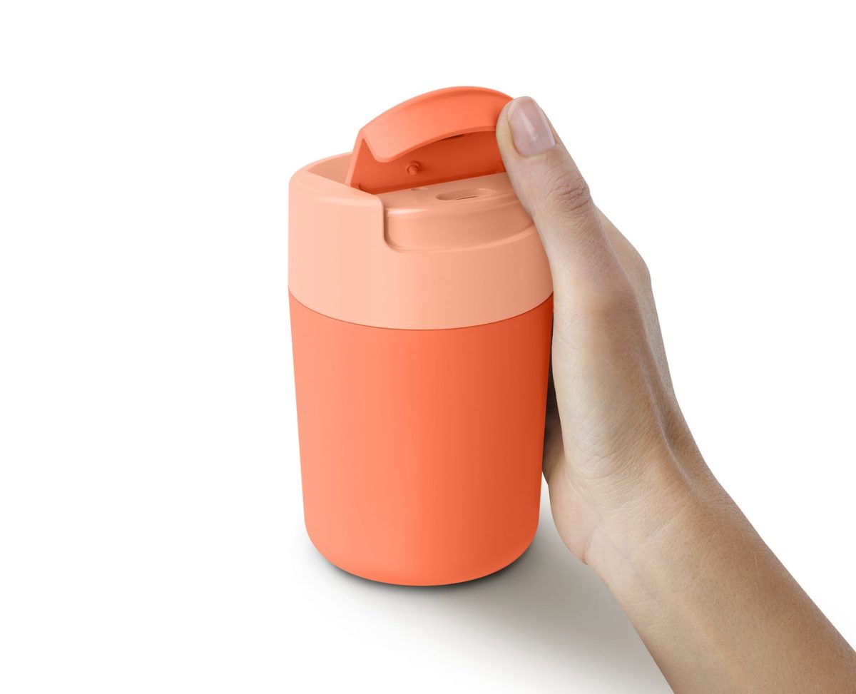 Joseph Joseph Sipp™ Travel Mug with Hygienic Lid 340ml Coral