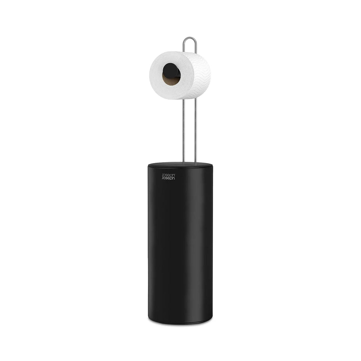 Joseph Joseph Easy Store™ Toilet Paper Roll Holder with Concealed Storage - Black