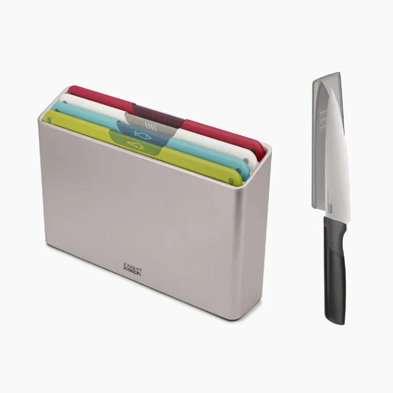 Joseph Joseph Folio Set of 4 , Color-coded boards with Chef’s Knife