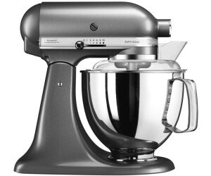 KitchenAid 5KSM175PSEVB Mixer Tilt-Head 4.8l Artisan Medallion Silver + 3 L Bowl + Flex edge Beater