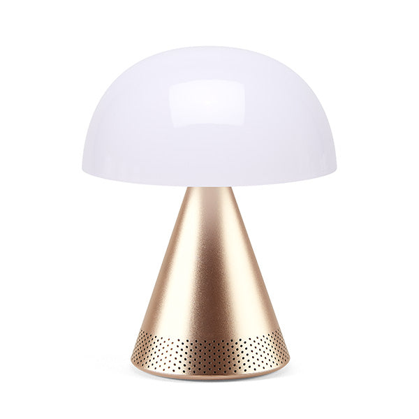 Lexon - Mina L Audio Large portable LED lamp & 5W Bluetooth® Speaker - Soft Gold