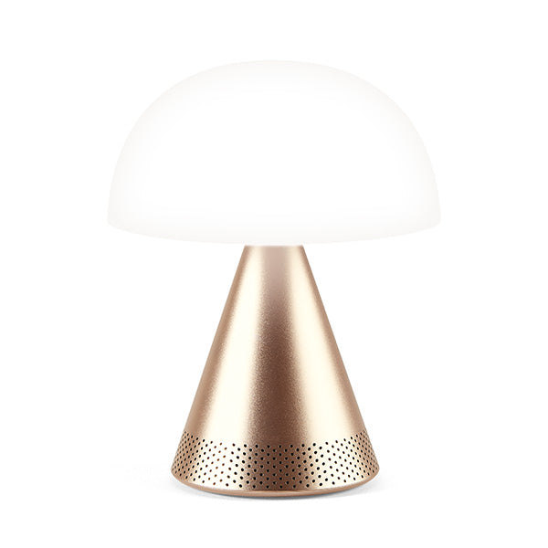 Lexon - Mina L Audio Large portable LED lamp & 5W Bluetooth® Speaker - Soft Gold