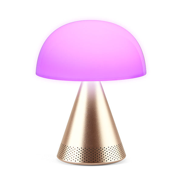 Lexon - Mina L Audio Large portable LED lamp & 5W Bluetooth® Speaker - Soft Gold