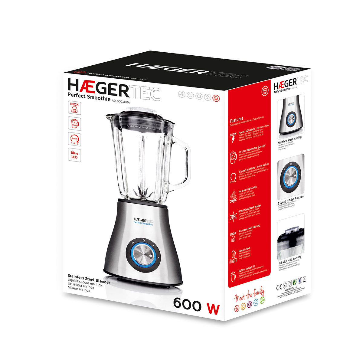 Haeger Blender – Glass Jar 600W